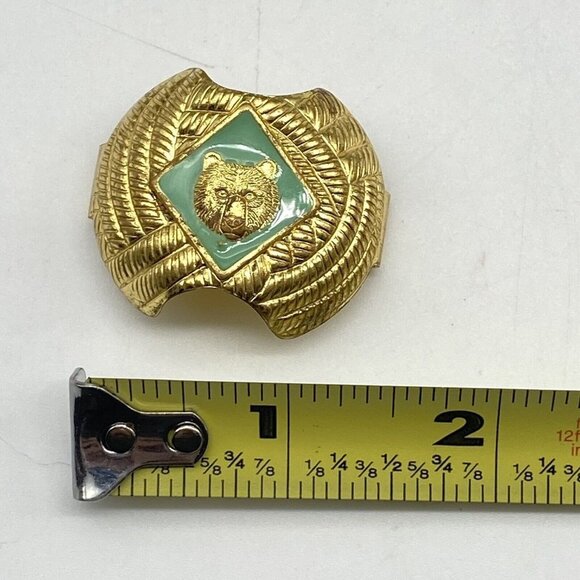 Vtg Cub Boy Scout BSA Bear Lot Neckerchief‎ Slide Brass & Explorer E Belt Buckle - Picture 4 of 14